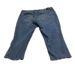 Lee  Women's Capri Jeans Mid Rise Zip Blue Denim Five-Pocket Leather Patch​​ Photo 1