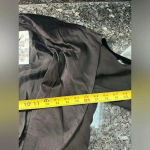 Anthropologie Tabitha Blazer Jacket Black Silk Draped Collar Size 4 S Small Photo 4