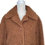 Cliche Women’s Wool Blend Teddy Sherpa Coat Jacket Size M Cocoa Brown Lined Size M Photo 2