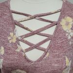 Love, Fire Zinfadel Floral Print Lace Up Cold-Shoulder Top Size Large Photo 2