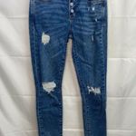 Arizona Jeans Arizona Jean Co women's medium wash multibutton stretch midrise distressed jeans Photo 0