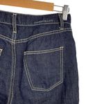 Current/Elliott Current Elliot The Vintage Crop Slim High Rise Linen Blend Jeans Dark Size 26 Photo 10