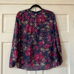 Isabel Marant Etoile Maria Brushstrokes Blouse Abstract Floral Print Cotton Top Photo 4