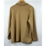 Ralph Lauren Lauren  Womens 1X Camel Knit Cardigan Blazer Button Front Pockets Photo 6