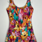 Maxine of Hollywood  bright floral one piece swimsuit women's size 18 90s Y2K Photo 0