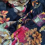 Vintage 90s Sport Jacket Black Yellow Zip Front Windbreaker Floral Equestrian Black Size undefined Photo 8