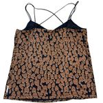 Scotch & Soda  Raffia Town Top Camisole Women Medium Black Brown Bohemian Tank Photo 3