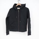 American Giant Full Zip Hoodie Black Cotton Sweatshirt Fleece Lined Size S Photo 1