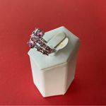 Bomb Party RBP7036 “Meet Me Here” LC Pink Corundum on Rhodium Size 7 Ring NWT Photo 2
