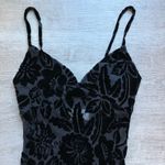 Jill Stuart Vintage Floral Velvet Spaghetti Strap Slip Black Dress Size 4 Photo 1