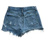 AGOLDE  Womens Fly Button High Rise Distress Mini Denim Shorts Blue Size 23‎ Photo 2