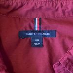 Tommy Hilfiger  Poplin Shirt Dress Large Burgundy NO Belt Photo 1
