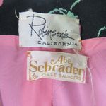 Union Made 1960s Vintage Black and Pink Floral Jacket Blazer Retro Medium Photo 3