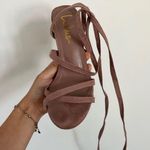 Lulus Alisa Mauve Suede Lace Up Heels Photo 2