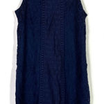 A Byer A. Byer Navy Lace Sleeveless Shift Dress Nylon Spandex Womens Small Photo 0