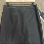 Max Mara NWT Weekend Leather Tiro A-line Knee-Length Skirt Chocolate Brown 12 Photo 1
