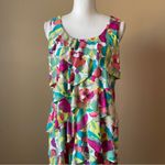 Relativity  | Multicolored Ruffle Sleeveless Mini Dress Sz L Photo 9
