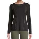 Carmen Marc Valvo Black Top with Gold Studs Photo 1