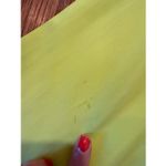 Tess Dress Vintage 100% silk neon yellow button down blouse 16 Photo 4