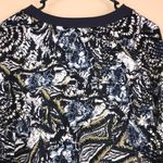 Joie  Women’s Floral Multi-Colored Banded Hem Thumbhole Cropped Sweatshirt Photo 5