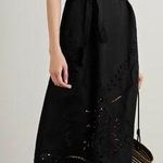 SEA Lula broderie anglaise voile midi dress size S viscose cotton C8 Black Photo 0