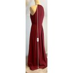 Women’s Wine Red Aline Pleated Chiffon Gown 6 Photo 5
