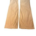 Free People Pants Linen SZ 4 Flare Leg Low Rise Ombre Browns Boho Chic 90's Photo 4