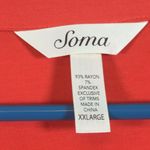 Soma  Open Front Cardigan 3/4 Sleeve Orange/Red XXL EUC #0756-VEG Photo 3