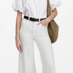 Madewell $138 High Rise Flared Wide-Leg Crop Raw Hem Jeans White Size 25 Photo 0