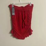 Mossimo One Piece Swimsuit Crochet Halter Skirted Red NWT New Size Medium Photo 1