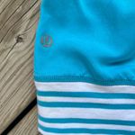 Lululemon  Women's Voyage Pullover Top 100% Tencel Silk Blue Stripe Size 10 Photo 3