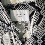 THE SHIRT Rochelle Behrens $195 Snake Python Print‎ Shirt Dress Size XSmall Black Photo 12