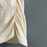 CAbi Scooped Neck Ruched Beige Top Photo 5