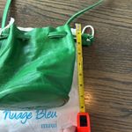 Nuage Bleu Maui Leather Bucket Cinch Crossbody Bag Lizard Green NWT Tan Photo 8