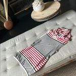 Max Mara  Silk Linen Blend Turtle Neck Striped Blouse Photo 1