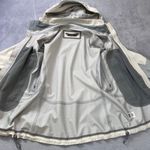 REI Elements E1 Women's Softshell Hooded Jacket Gray Beige Waterproof Medium M Tan Photo 5