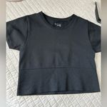 Aerie Offline black seamless workout lounge crop tee shirt S Photo 1