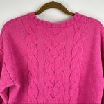 American Eagle Pink Chenille Cable Knit Sweater Sz Medium Boho Chic Photo 6