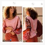 Free People  Light Magic Henley Blouse Top Photo 1