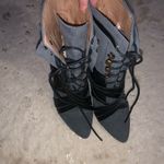 Free People RARE  x Jeffrey Campbell Bray Heeled Boot Black Gray Victorian fall Photo 4