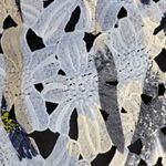 Bar III Womens Pencil Skirt Small Blue Floral Lace Cut-out Crochet Knee Length Photo 5