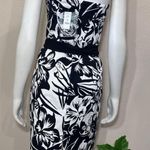 White House | Black Market WHBM White & Black Floral Strapless Pocket Dress New Photo 11