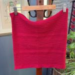 Unisex Red Cotton Knit Infinity Scarf, Tunnel Neck Photo 3