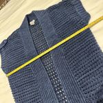 Cache Short Sleeve Open Knit Cardigan Sweater Sz M Medium Blue Photo 8