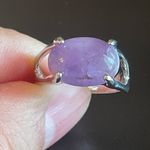 Purple amethyst gemstone S925 silver ring size 7 Photo 4