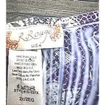 Purple Paisley Print Dress 2X Empire Waist Stretch Sequined Flowy Boho Festival Photo 3