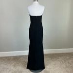 AQUA  Strapless Thigh Slit Long Mermaid Evening Gown Black Size 6 Formal Dress Photo 5