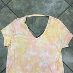 We The Free All Mine Tie Dye Tee Pink Orange Overside Short Sleeve Sz XS Boho Photo 2
