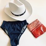 Women’s Cowgirl Costume Accessories Hat Bandana Denim Bottoms Small White Photo 0