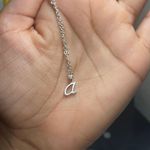 Letter A Necklace Silver Photo 1
